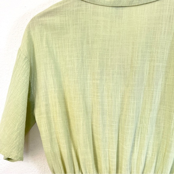 Princess Polly Gauzey Light Lime Green Cotton Shorts Playsuit Romper Size 4 - Picture 10 of 14